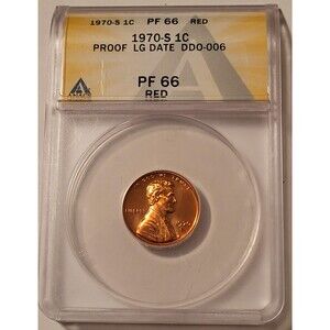 1970 S Lincoln Memorial Cent Large Date DDO-006 Proof PF66 RED ANACS